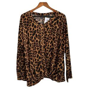 NWT One Faith Top in Cheetah Print - Size 1XL